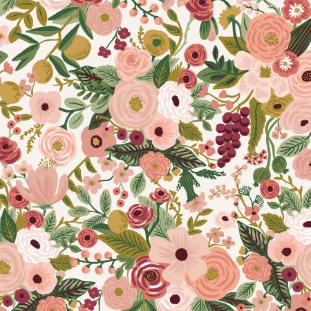 Imagen del producto: Tela Rifle Paper  "Rose fabric" grande, algod&oacute;n  - medio metro